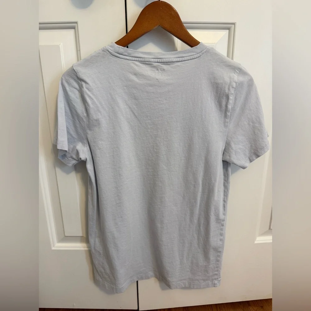 J. Crew White Short Sleeve Tee with Floral Print